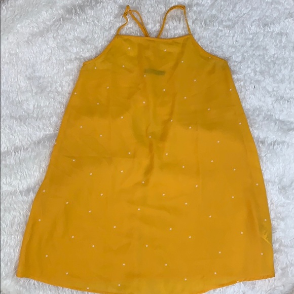EUC Stone Row by Volcom -Yellow Summer Skater Shift Swing T-Back Racerback Dress - Picture 7 of 12